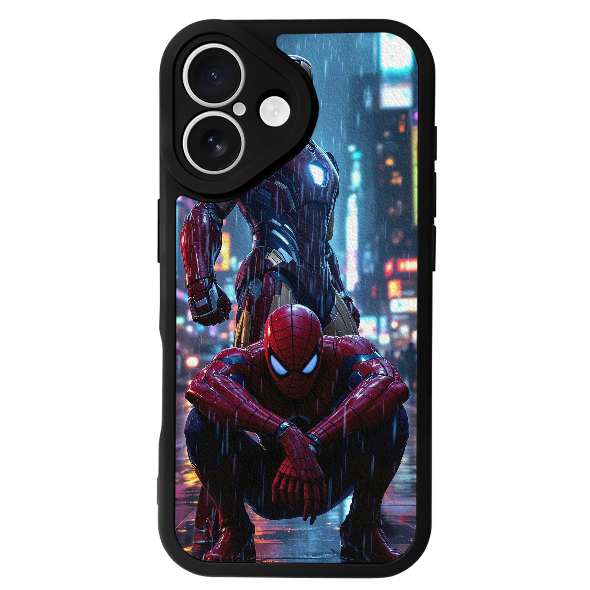 Spider Man スパイダーマン 【iPhone 16シリーズ対応】シリコンスマホケース（レザー調） 材質：シリコン